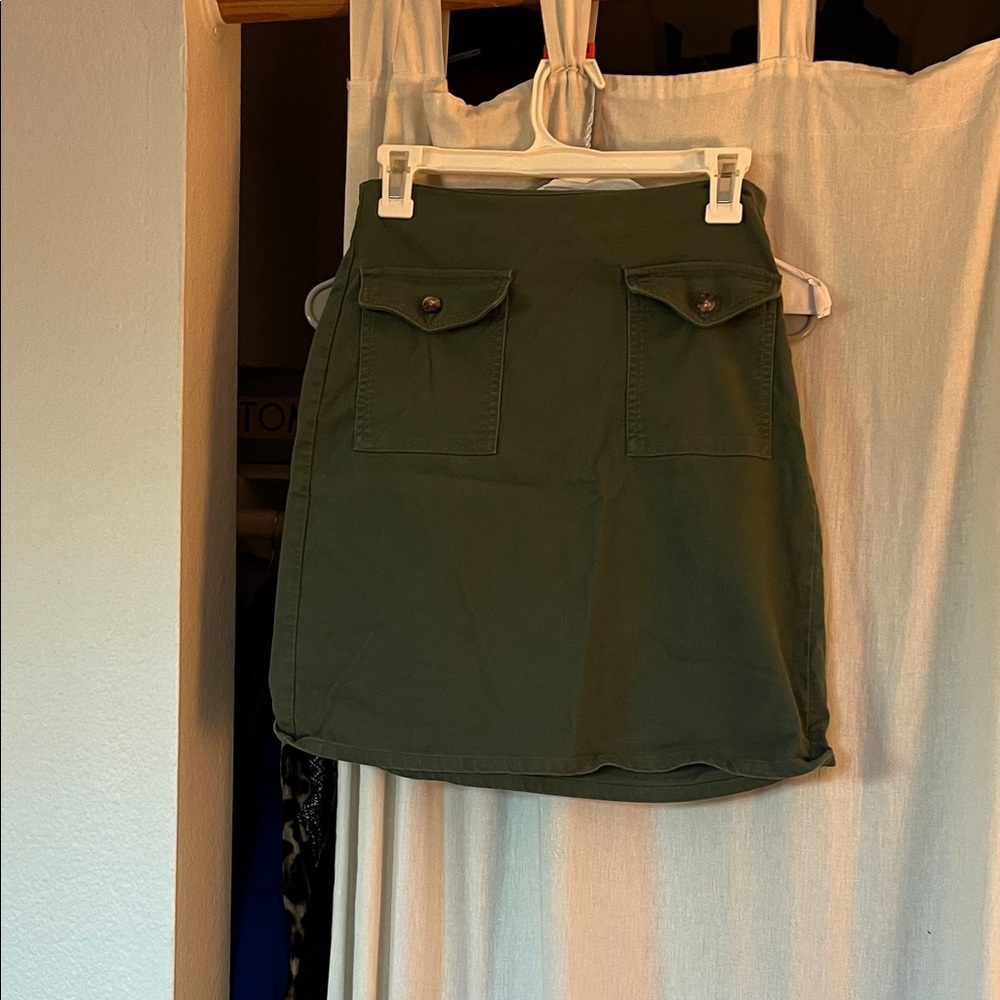LOFT Dark Green Skirt